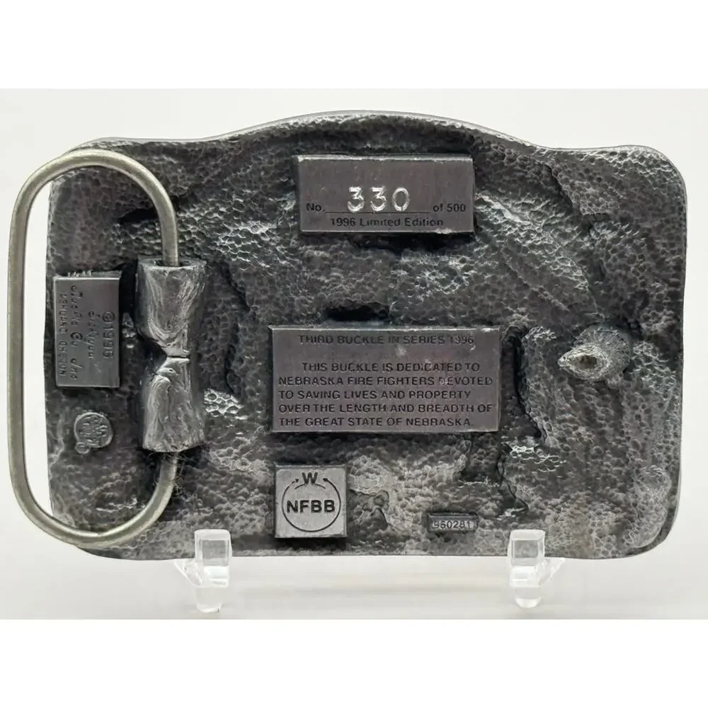 Siskiyou Buckle Co. Nebraska Firefighter 1996 Limited Edition No. 330 of 500